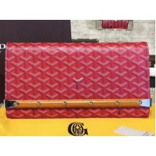 Goyard Chevron Monte Carlo Bois Clutch Rood