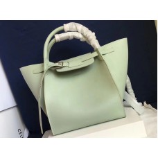 Celine Small Big Bag met lange schouderband van soepel generfd kalfsleer in lichtgroen