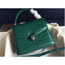 Bvlgari Klephoes Serpenti Forever 20cm Croco Groen