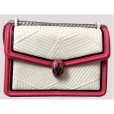 Bvlgari schoudertas Serpenti Forever wit roze