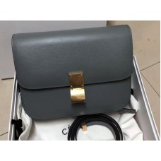 Celine Medium Classic tas in doos, kalfsleer, grijs