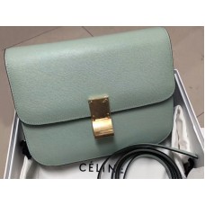 Celine Medium Classic tas in doos, kalfsleer, mintgroen