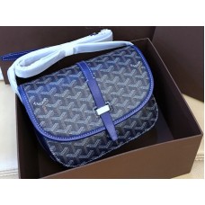 Goyard Goyardine Chevron Messenger Bag Blauw