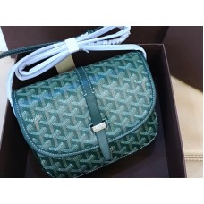 Goyard Goyardine Chevron Messenger Bag Groen