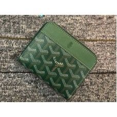 Goyard Chevron kleine portemonnee met ritssluiting, groen