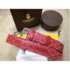 Goyard Chevron Goyardine leren riem rood