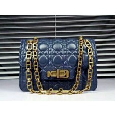 Dior Miss Dior tas in zwart lamsleer blauw