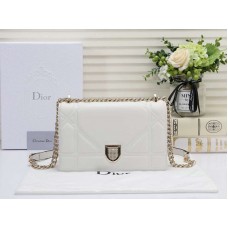 Dior Diorama tas van lamsleer wit d05283