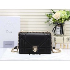 Dior Kleine Diorama Tas van Lamsleer Zwart d0526