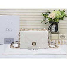 Dior Kleine Diorama Tas van Lamsleer Wit d05264