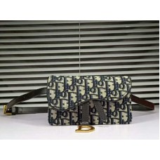 Dior Oblique Saddle Clutch Zwart d5616