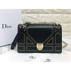 Dior Kleine Diorama Tas van Kalfsleer Zwart d0421-1