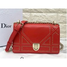 Dior Kleine Diorama Tas van Kalfsleer Rood d0421-12