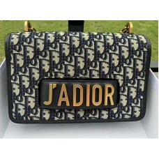 Dior J'Adior Flap Canvas met gouden hardware en zwarte details d1005030