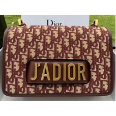 Dior J'Adior Flap Canvas met gouden hardware, bordeauxrood d10050301