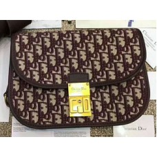 Dior Oblique Gold Signature Canvas Tas Bordeaux d1006701
