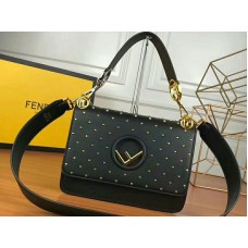 Fendi Kan IF leren tas zwart