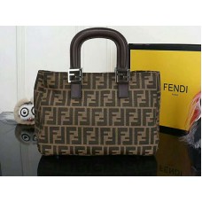 Fendi FF stoffen totebag met zilverkleurige hardware ff06-A