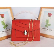 Bvlgari Flap Cover Serpenti Forever 25cm Kalfsleer Rood