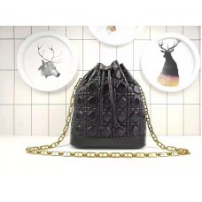 Dior Miss Dior Bucket Bag van lamsleer, zwart