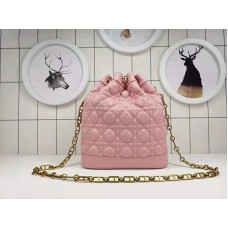Dior Miss Dior Bucket Bag van lamsleer in roze