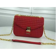 Celine Medium C tas in gewatteerd kalfsleer, rood