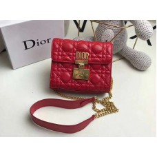 Dior Dioraddict Mini Lamsleren Tas Rood
