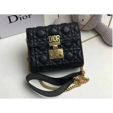 Dior Dioraddict Mini Lamsleren Tas Zwart