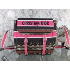 Dior Diorcamp Messenger Bag in geborduurd canvas, roze