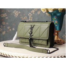 Saint Laurent Jamie Medium Carre Rive in Clafskin Green