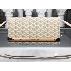 Goyard Monte Carlo Clutch met schouderband, PM beige