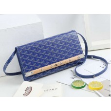 Goyard Monte Carlo Clutch met riem PM Blauw