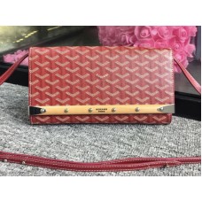 Goyard Monte Carlo Clutch met riem PM bordeauxrood