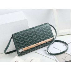 Goyard Monte Carlo Clutch met riem, PM groen