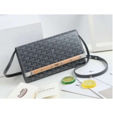 Goyard Monte Carlo Clutch met riem PM Grijs