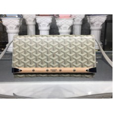 Goyard Monte Carlo Clutch met schouderband PM Lichtgrijs