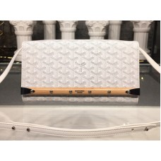 Goyard Monte Carlo Clutch met schouderband PM wit
