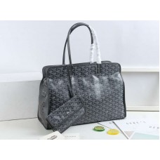 Goyard Sac Hardy dierenvervoerbox grijs