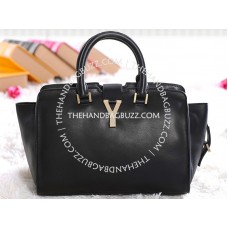 Yves Saint Laurent Cabas Chyc Original leren handtas zwart