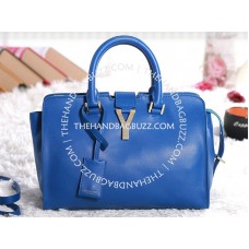 Yves Saint Laurent Cabas Chyc Original leren handtas in blauw