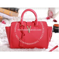 Yves Saint Laurent Cabas Chyc Original leren handtas rood