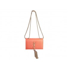 Yves Saint Laurent Mini Monogram Tas in origineel oranje leer