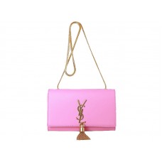 Yves Saint Laurent kleine Monogram tas in origineel roze leer