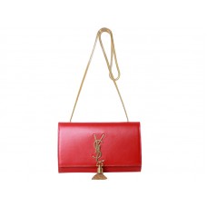 Yves Saint Laurent kleine Monogram tas in origineel rood leer