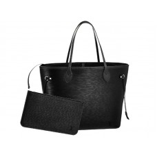 Louis Vuitton Neverfull MM van Epi-leer in zwart