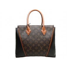 Louis Vuitton W-tas Monogram & Leer PM Zwart