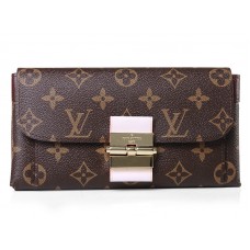 Louis Vuitton Monogram Elysee portemonnee bordeauxrood