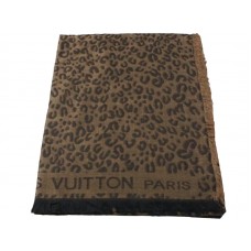 Louis Vuitton sjaal met luipaardprint, bruin