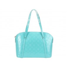 Louis Vuitton Monogram Vernis Avalon schoudertas met rits, turquoise