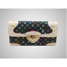 Louis Vuitton Monogram Multicolore zwarte portemonnee m60054